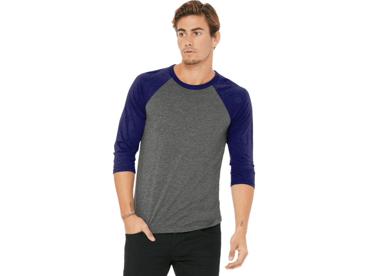 BELLA+CANVAS ® Unisex 3/4-Sleeve Baseball Tee - T-Shirts - SwagWear