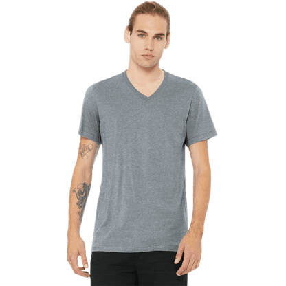 BELLA+CANVAS® Unisex Heather CVC V-Neck Tee - T-Shirts - SwagWear