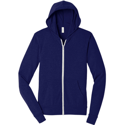 BELLA+CANVAS ® Unisex Triblend Full-Zip Lightweight Hoodie - Full-Zip Hoodies - SwagWear