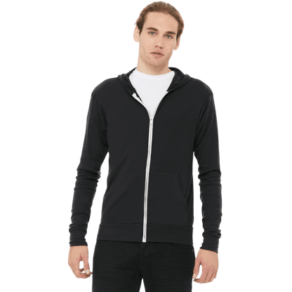 BELLA+CANVAS ® Unisex Triblend Full-Zip Lightweight Hoodie - Full-Zip Hoodies - SwagWear