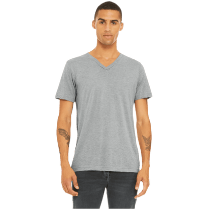 BELLA+CANVAS ® Unisex Triblend Short Sleeve V-Neck Tee - T-Shirts - SwagWear