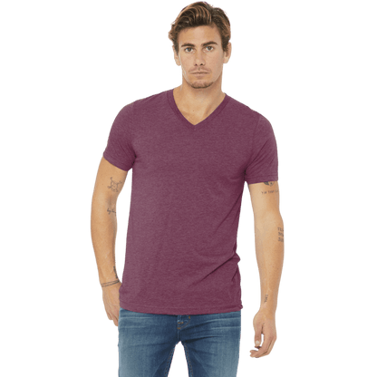 BELLA+CANVAS ® Unisex Triblend Short Sleeve V-Neck Tee - T-Shirts - SwagWear
