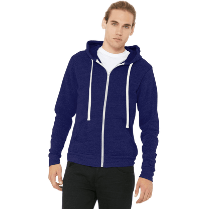 BELLA+CANVAS ® Unisex Triblend Sponge Fleece Full-Zip Hoodie - Full-Zip Hoodies - SwagWear