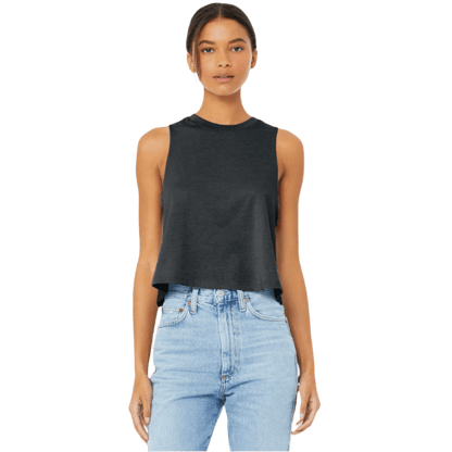 BELLA+CANVAS ® Women’s Racerback Cropped Tank - Tank Tops - SwagWear