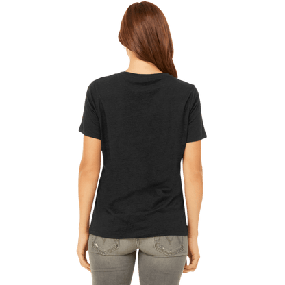 BELLA+CANVAS® Women’s Relaxed Heather CVC V-Neck Tee - T-Shirts - SwagWear