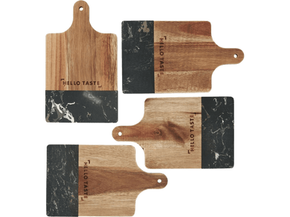 Black Marble and Wood Cutting Board - Homewares - SwagWear