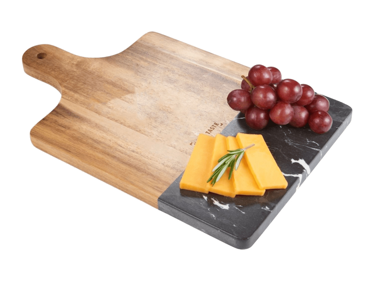 Black Marble and Wood Cutting Board - Homewares - SwagWear