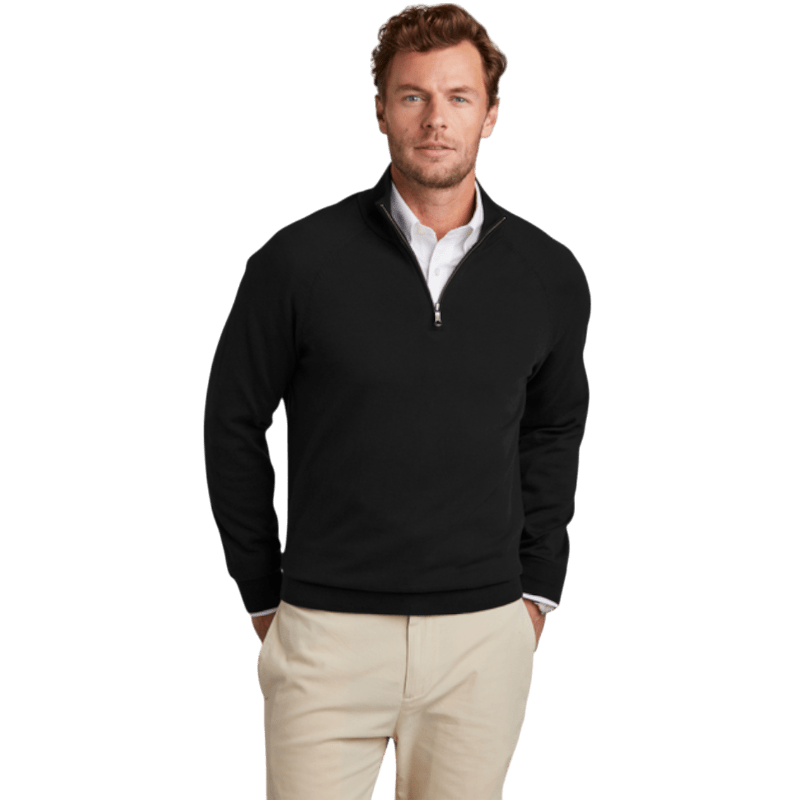 Brooks Brothers® Cotton Stretch 1/4 - Zip Sweater - Pullovers - SwagWear