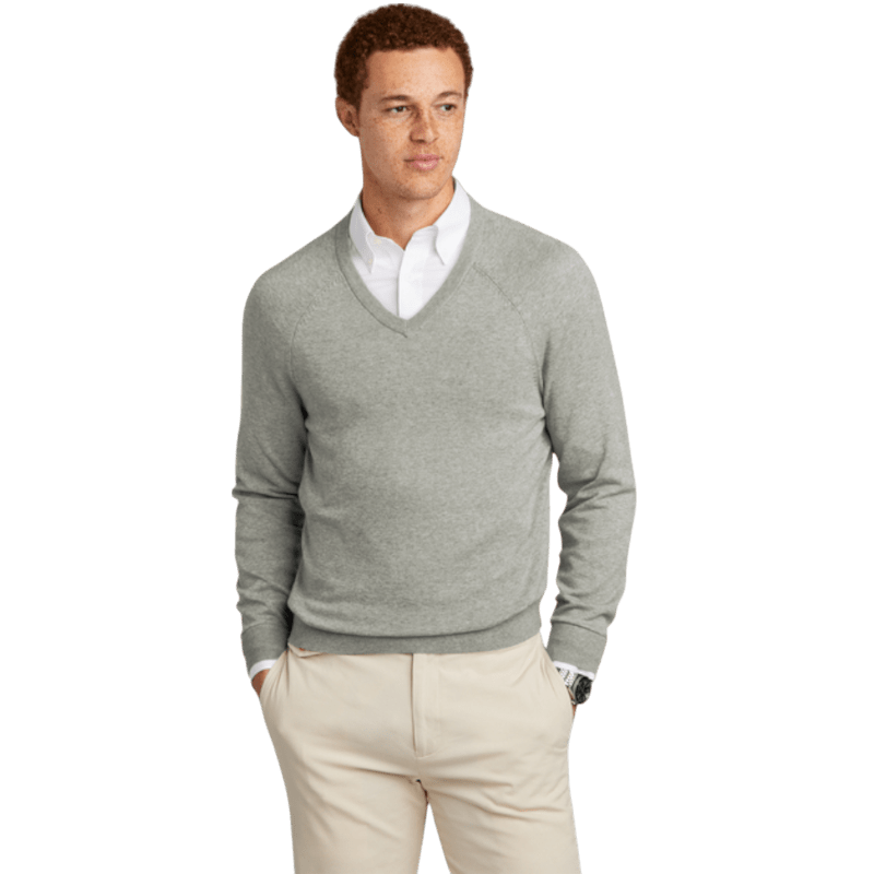 Brooks Brothers® Cotton Stretch V - Neck Sweater - Sweaters - SwagWear