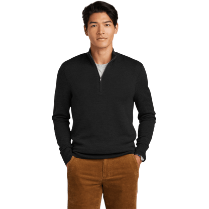 Brooks Brothers ® Washable Merino Birdseye 1/4 - Zip Sweater - Pullovers - SwagWear