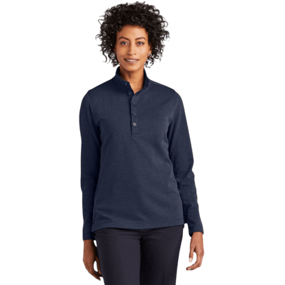 Brooks Brothers® Women’s Mid - Layer Stretch 1/2 - Button - Long - Sleeved Polos - SwagWear
