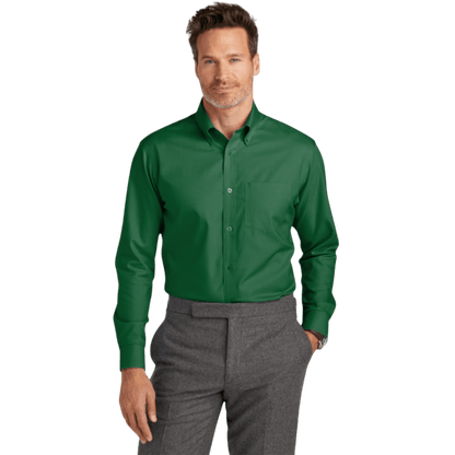 Brooks Brothers® Wrinkle - Free Stretch Nailhead Shirt - Button Down Shirts - SwagWear