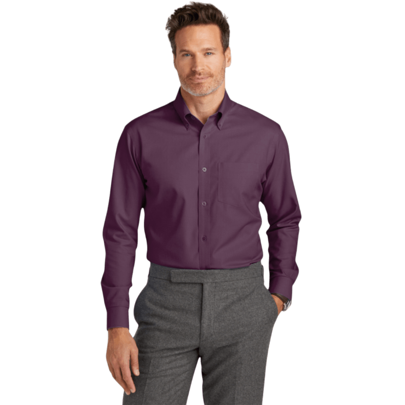 Brooks Brothers® Wrinkle - Free Stretch Nailhead Shirt - Button Down Shirts - SwagWear