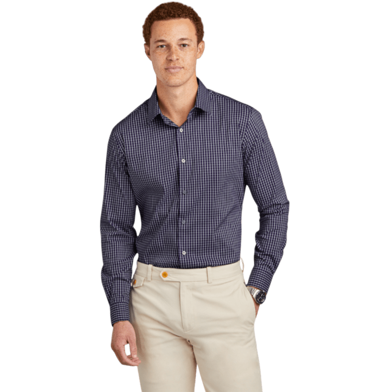 Brooks Brothers® Tech Stretch Patterned Shirt - Button Down Shirts - SwagWear