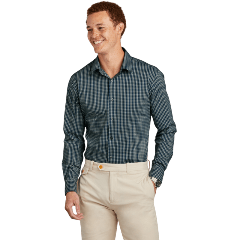 Brooks Brothers® Tech Stretch Patterned Shirt - Button Down Shirts - SwagWear