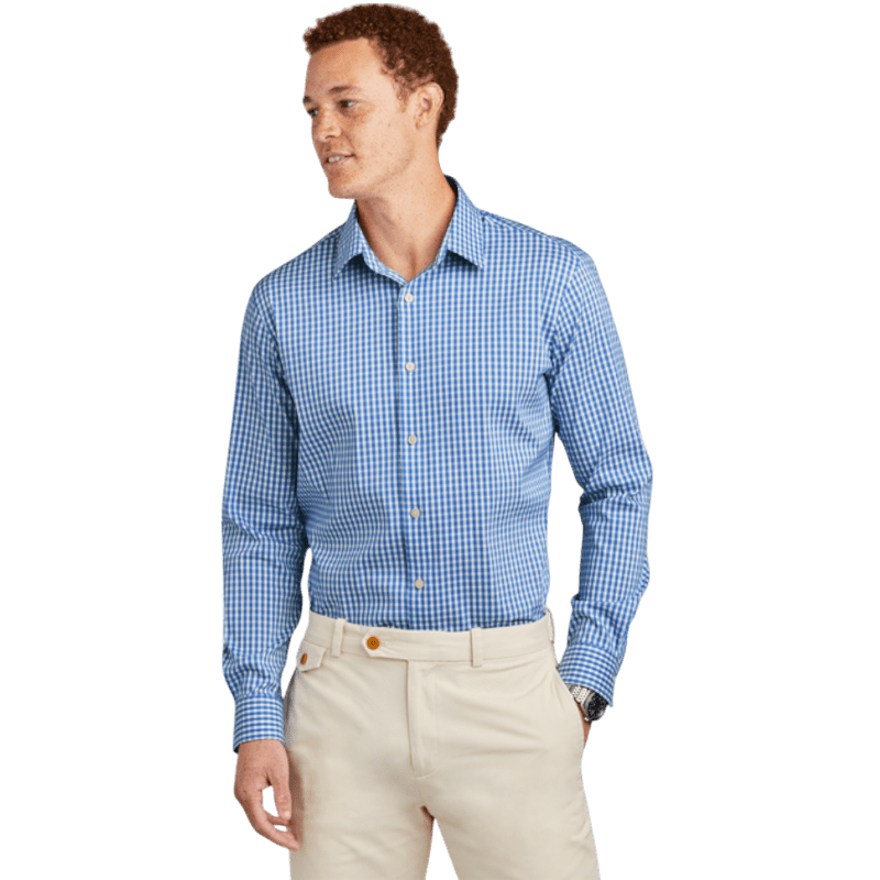 Brooks Brothers® Tech Stretch Patterned Shirt - Button Down Shirts - SwagWear