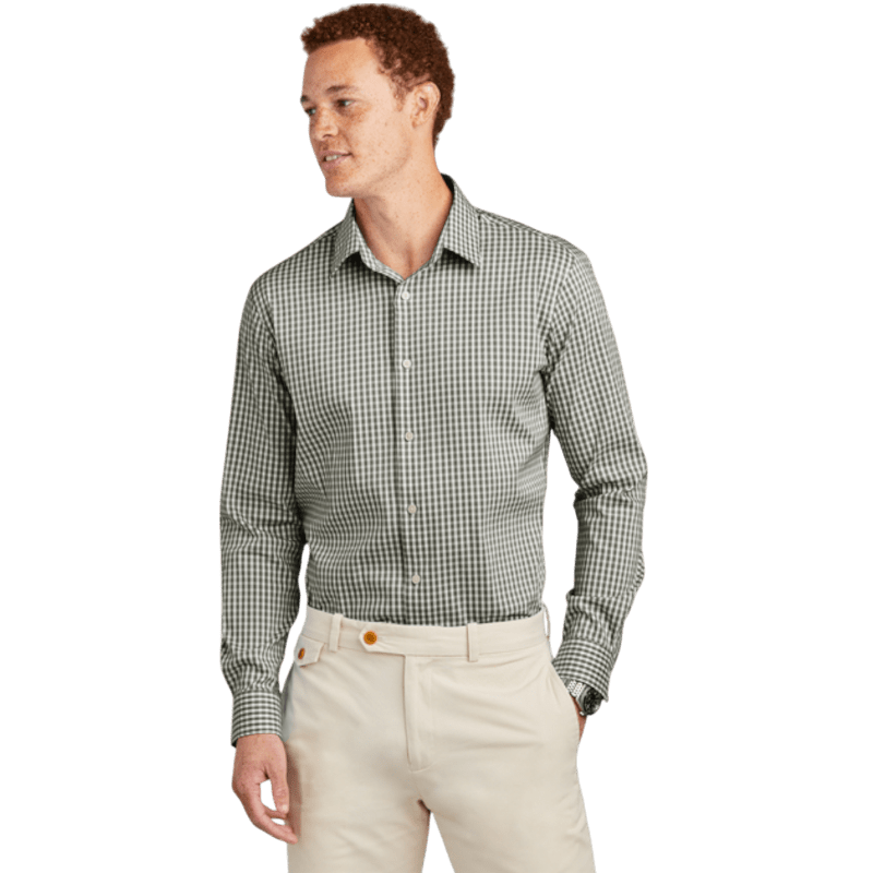 Brooks Brothers® Tech Stretch Patterned Shirt - Button Down Shirts - SwagWear