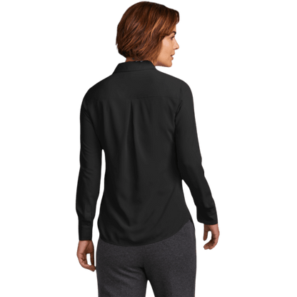 Brooks Brothers® Women’s Full-Button Satin Blouse - Button Down Shirts - SwagWear