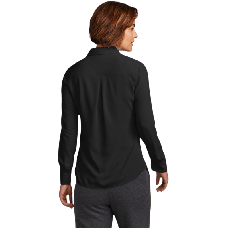 Brooks Brothers® Women’s Full-Button Satin Blouse - Button Down Shirts - SwagWear