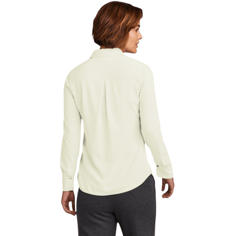 Brooks Brothers® Women’s Full-Button Satin Blouse - Button Down Shirts - SwagWear