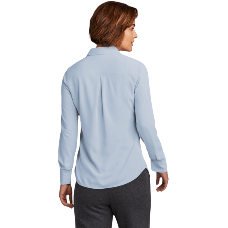 Brooks Brothers® Women’s Full-Button Satin Blouse - Button Down Shirts - SwagWear
