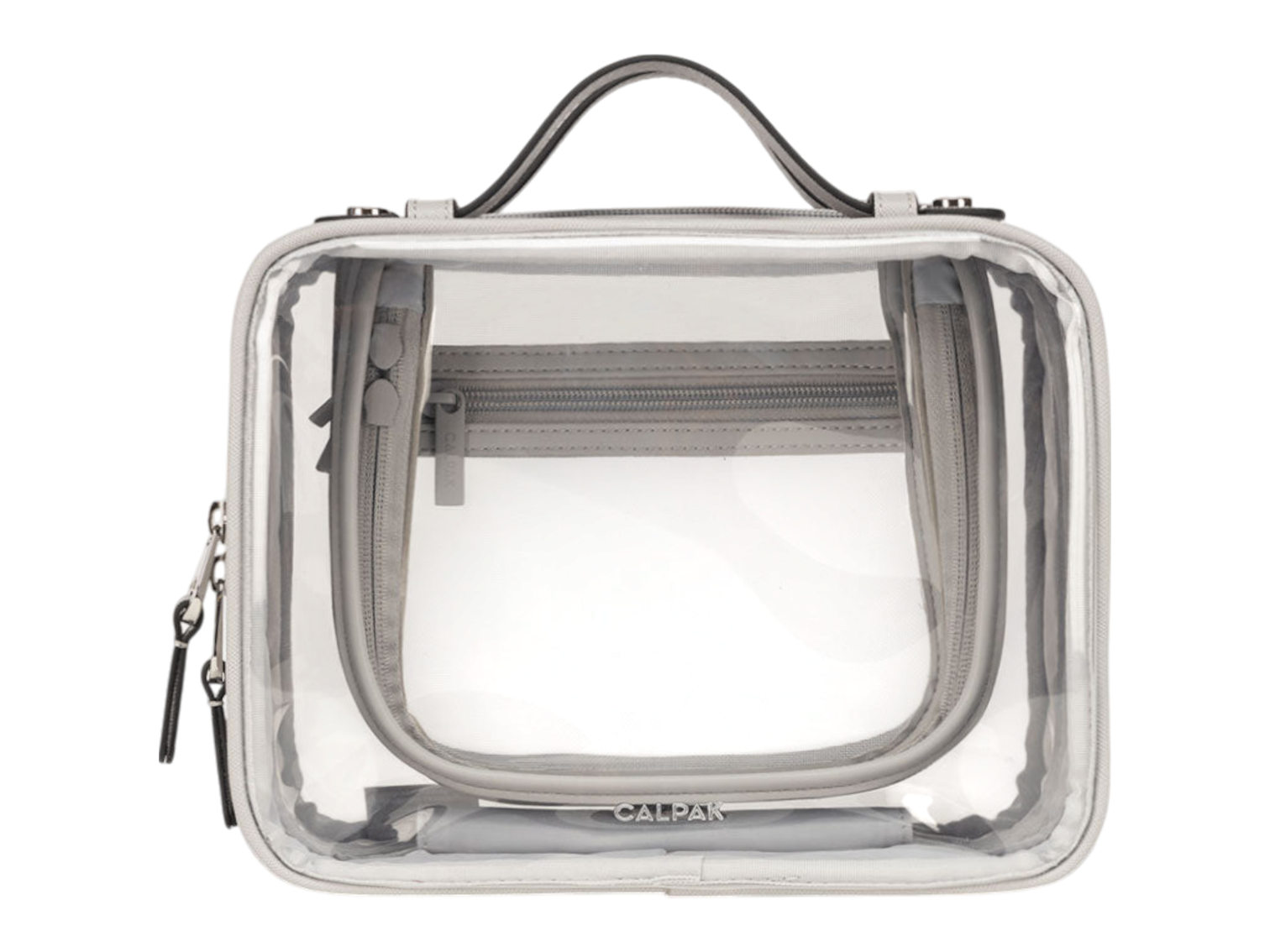 Calpak Medium Clear Cosmetics Case - Cool Grey - Cosmetic Bags