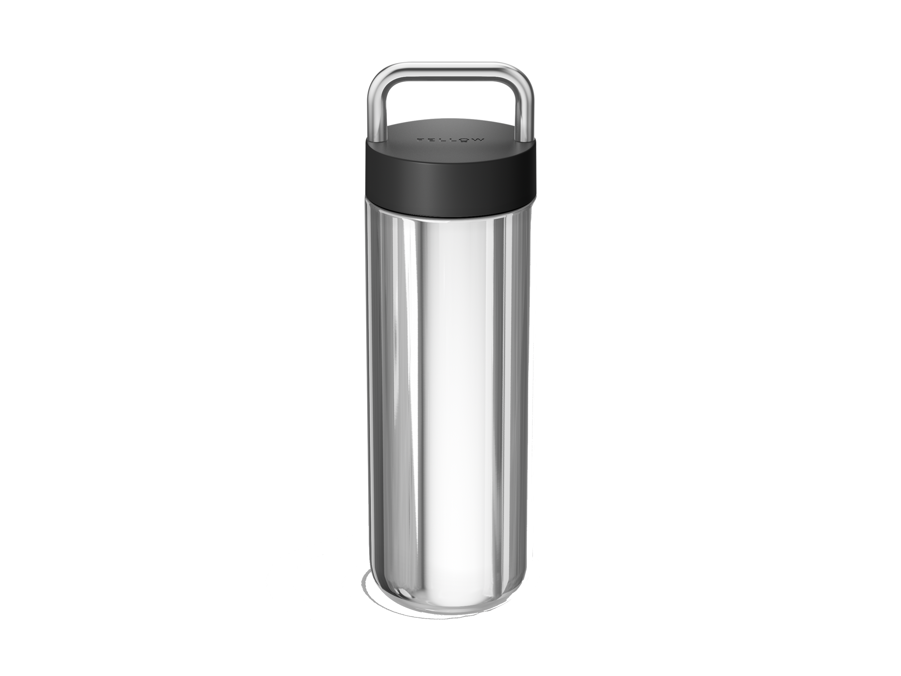 Carter Carry Water Bottle - Matte Black + Polished Steel / 20oz - Water Bottles
