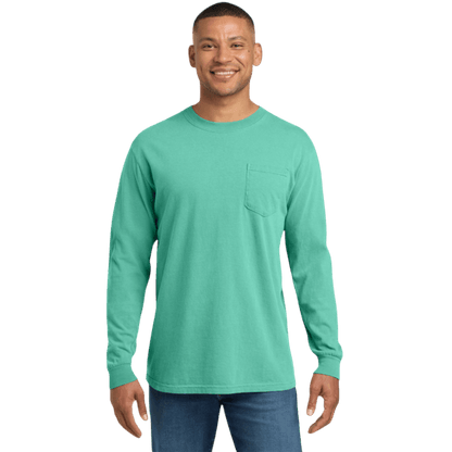 Comfort Colors ® Heavyweight Ring Spun Long Sleeve Pocket Tee - Long-Sleeved T-Shirts - SwagWear