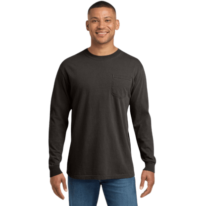 Comfort Colors ® Heavyweight Ring Spun Long Sleeve Pocket Tee - Long-Sleeved T-Shirts - SwagWear
