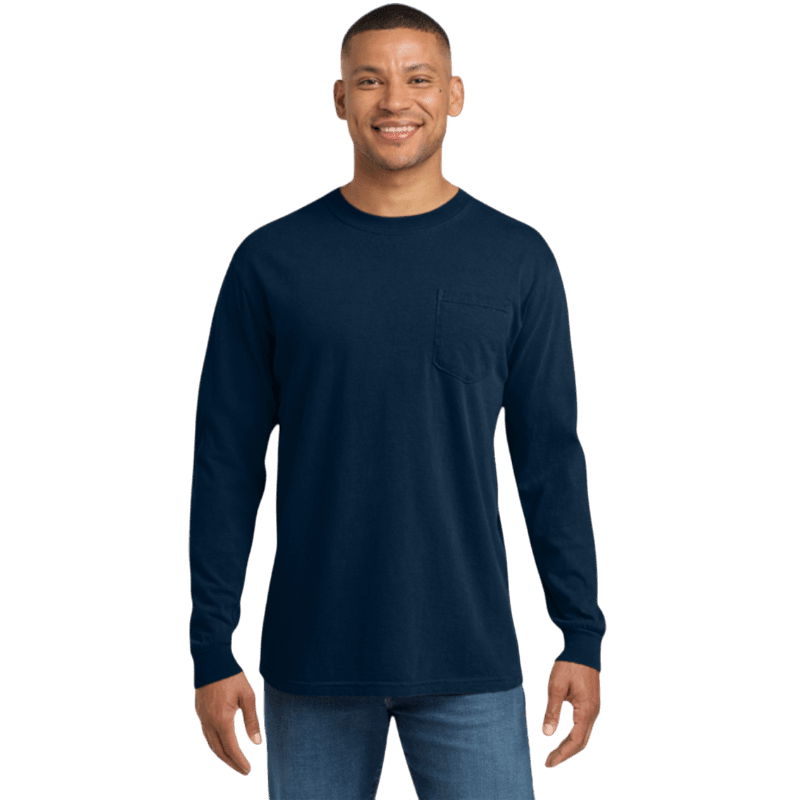 Comfort Colors ® Heavyweight Ring Spun Long Sleeve Pocket Tee - Long-Sleeved T-Shirts - SwagWear