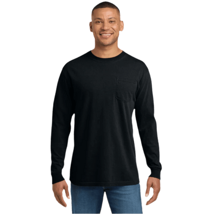 Comfort Colors ® Heavyweight Ring Spun Long Sleeve Pocket Tee - Long-Sleeved T-Shirts - SwagWear