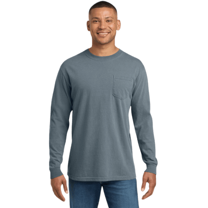 Comfort Colors ® Heavyweight Ring Spun Long Sleeve Pocket Tee - Long-Sleeved T-Shirts - SwagWear