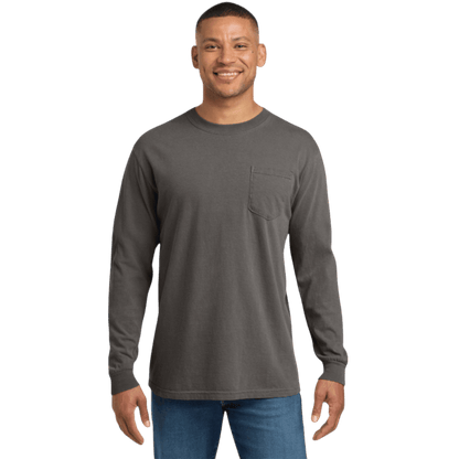 Comfort Colors ® Heavyweight Ring Spun Long Sleeve Pocket Tee - Long-Sleeved T-Shirts - SwagWear