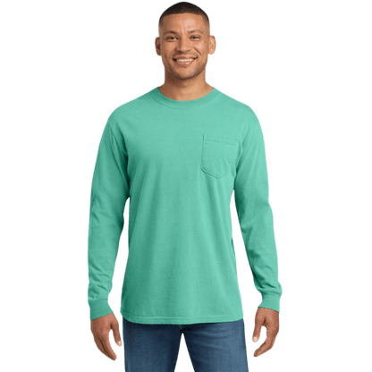 Comfort Colors ® Heavyweight Ring Spun Long Sleeve Pocket Tee - Long - Sleeved T-Shirts - SwagWear