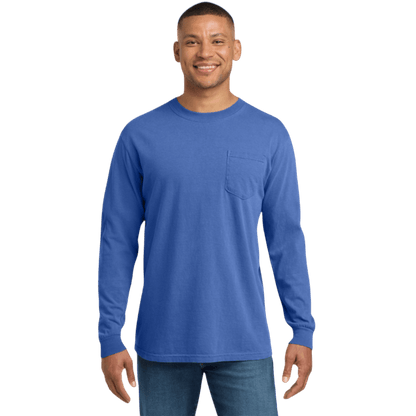 Comfort Colors ® Heavyweight Ring Spun Long Sleeve Pocket Tee - Long - Sleeved T-Shirts - SwagWear