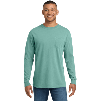 Comfort Colors ® Heavyweight Ring Spun Long Sleeve Pocket Tee - Long - Sleeved T-Shirts - SwagWear