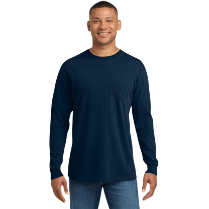 Comfort Colors ® Heavyweight Ring Spun Long Sleeve Pocket Tee - Long - Sleeved T-Shirts - SwagWear