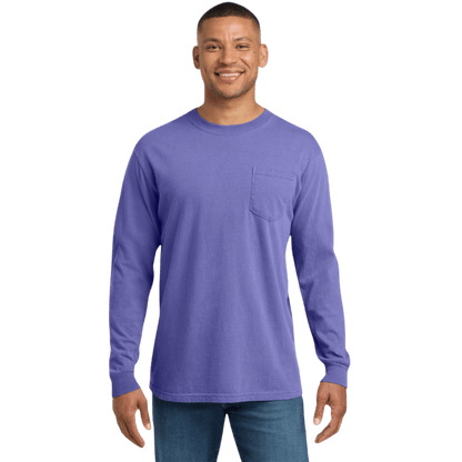 Comfort Colors ® Heavyweight Ring Spun Long Sleeve Pocket Tee - Long - Sleeved T-Shirts - SwagWear
