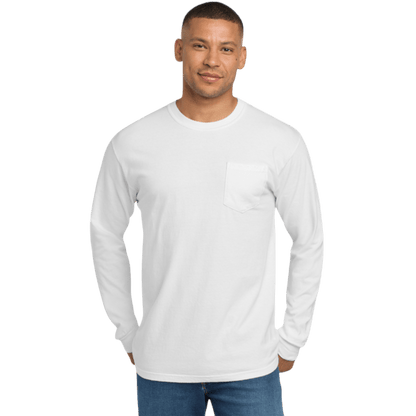 Comfort Colors ® Heavyweight Ring Spun Long Sleeve Pocket Tee - Long - Sleeved T-Shirts - SwagWear