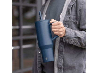 Commuter 40oz Tumbler - Navy Blue - Tumblers w/Straws - SwagWear