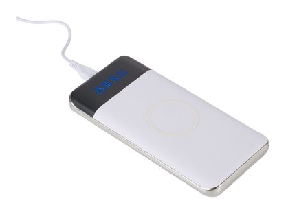 Constant 10000 mAh Wireless Power Bank w/Display - White - Wireless Power Banks