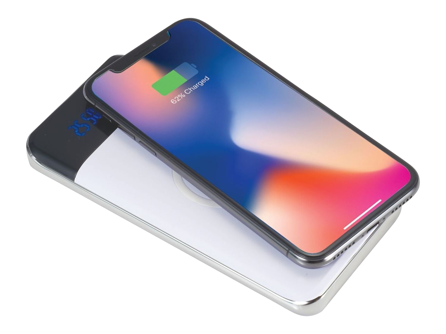 Constant 10000 mAh Wireless Power Bank w/Display - White - Wireless Power Banks