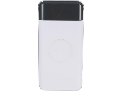 Constant 10000 mAh Wireless Power Bank w/Display - White - Wireless Power Banks