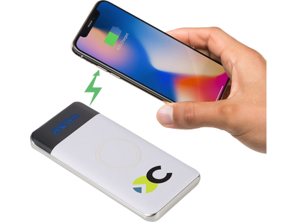 Constant 10000 mAh Wireless Power Bank w/Display - White - Wireless Power Banks