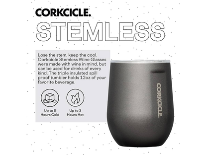 CORKCICLE® Pure Taste Stemless Wine Cup - 12 Oz. - Slate / 12oz - Wine Tumblers