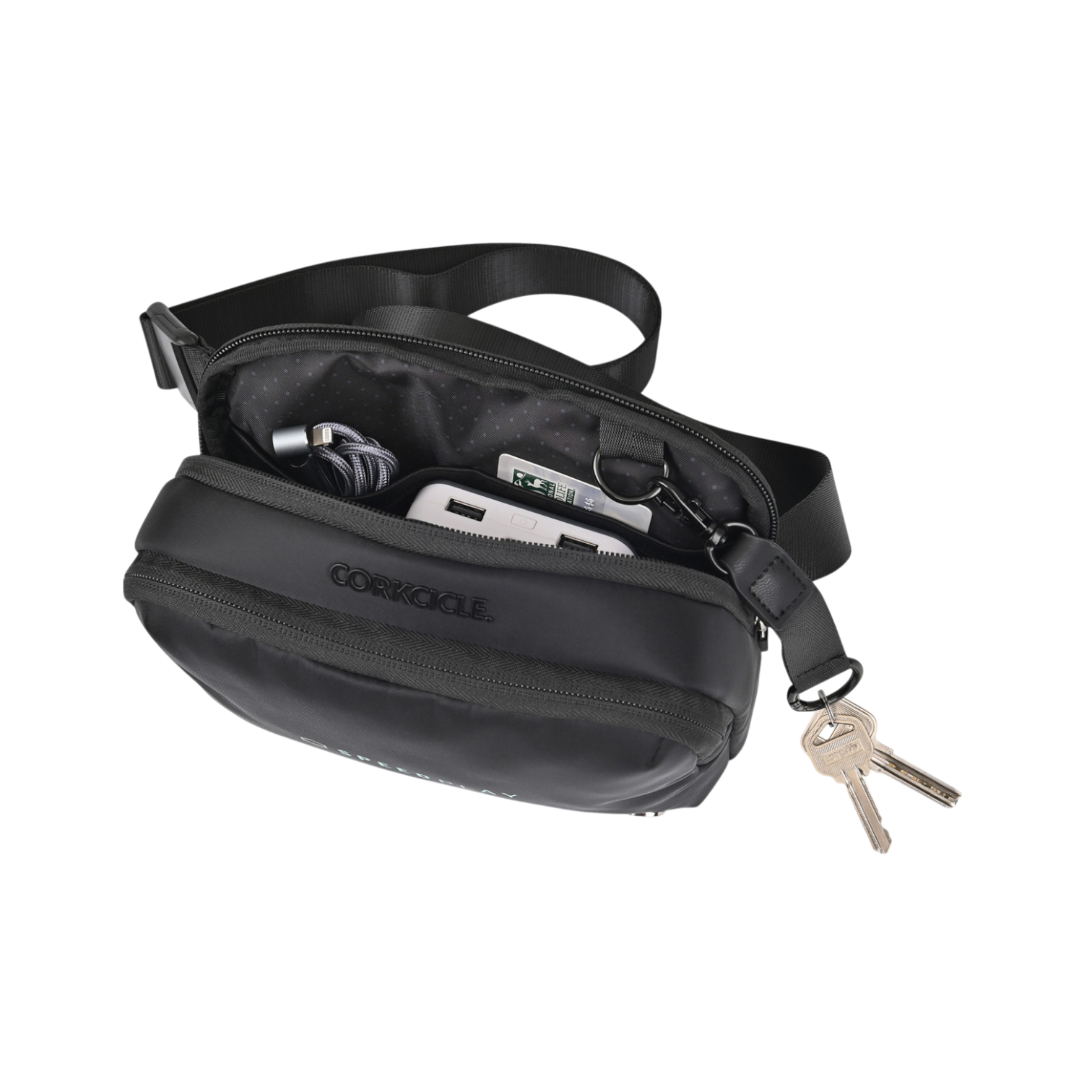 CORKCICLE® Series A Crossbody Belt Bag - Black - Crossbody