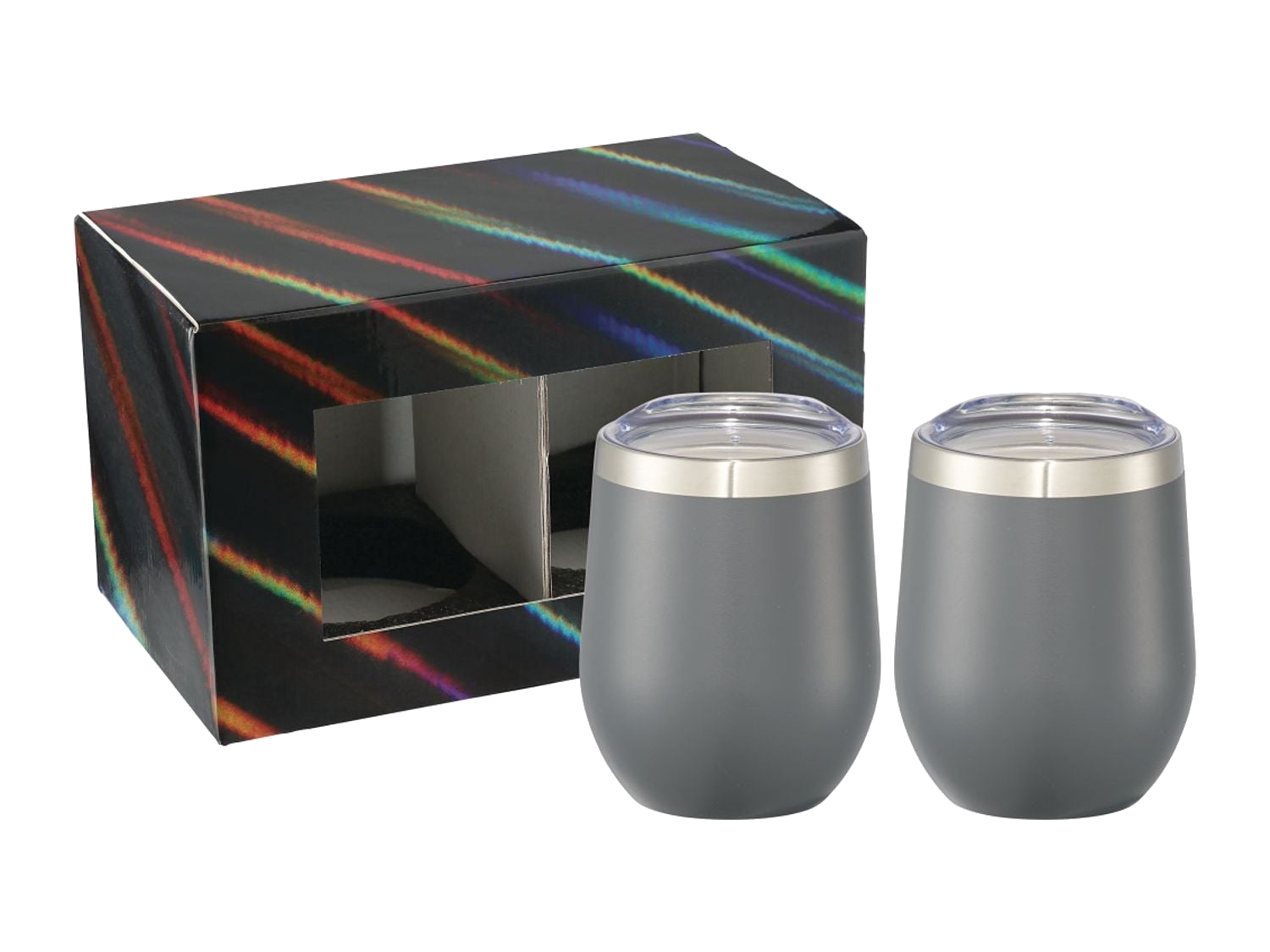 Corzo Cup 12oz 2 in 1 Gift Set - Gray - Drinkware Sets