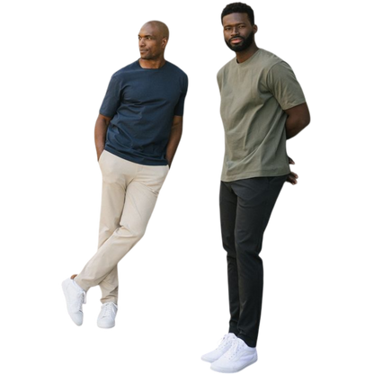 Man in olive tee with white background |Color:Olive