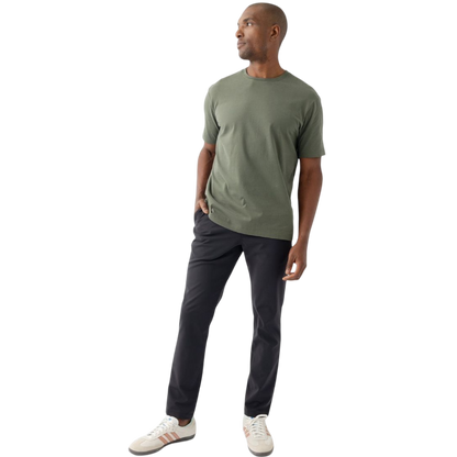 Man in olive tee with white background |Color:Olive