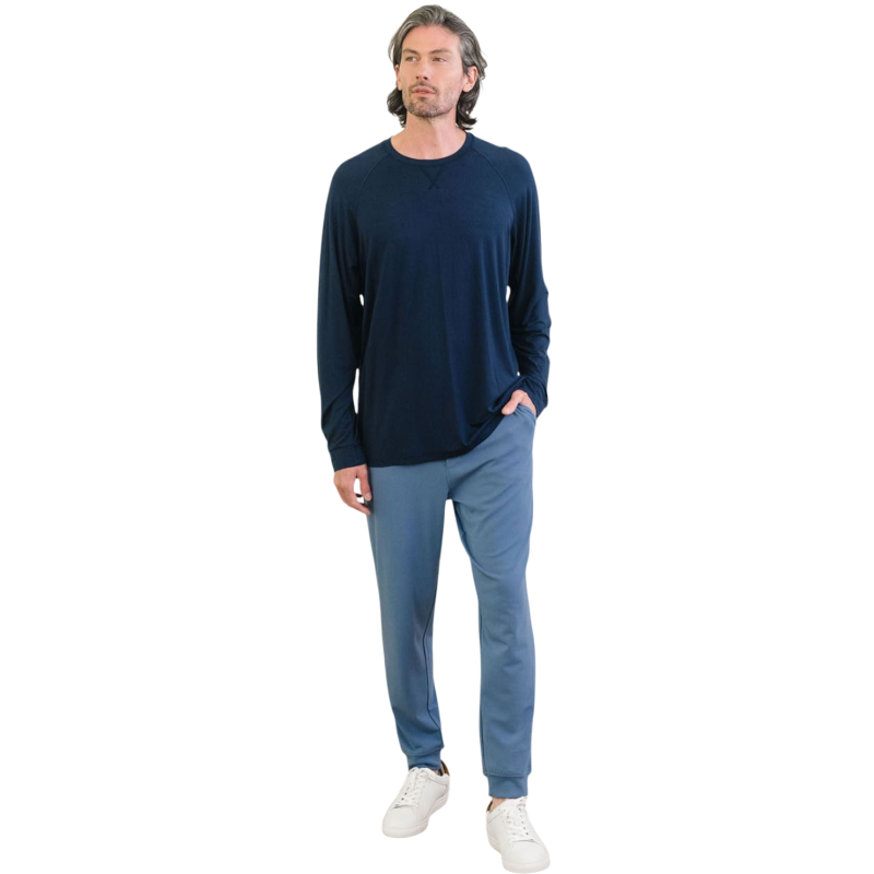 Cozy Earth Men’s Bamboo Stretch-Knit Long Sleeve - T-Shirts
